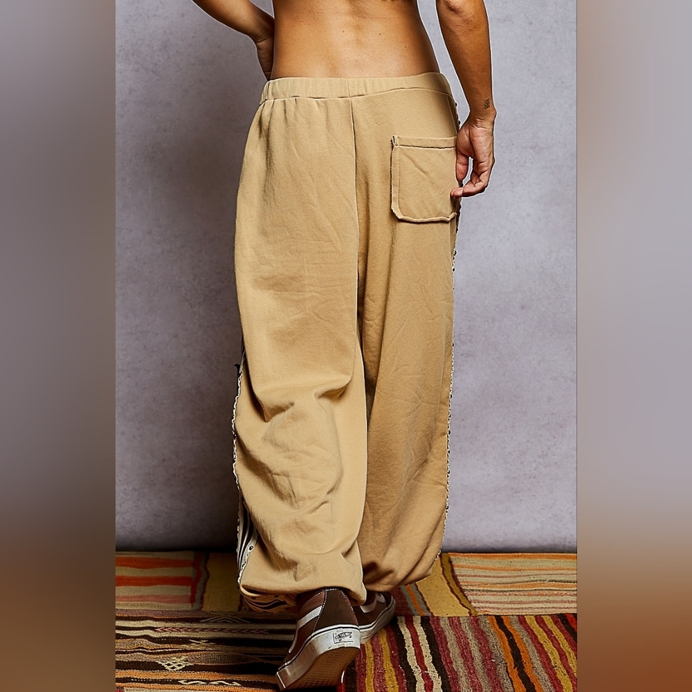 POL Tan Studs & Stripes French Terry Hoodie & Jogger Set - Picture 5 of 15